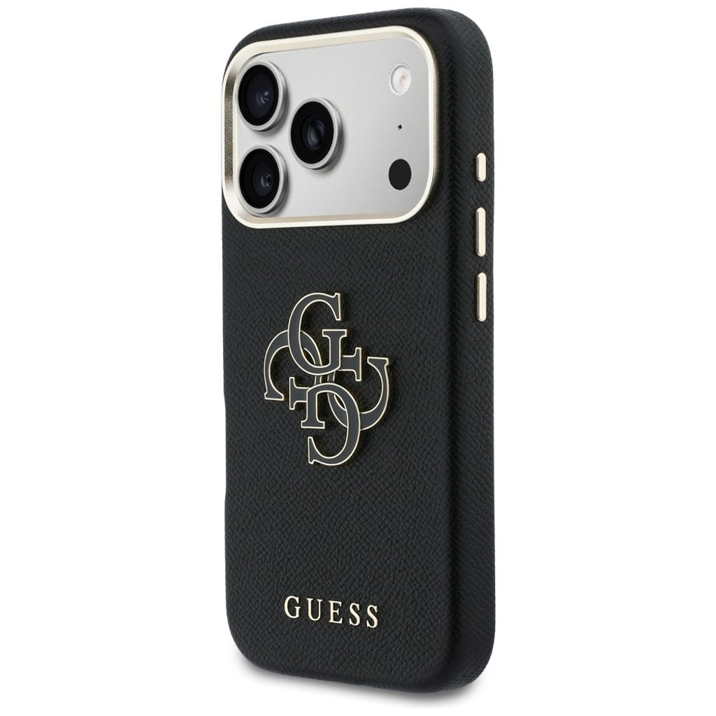 Guess FW Resin Logo -kuori till iPhone 17 Pro - Musta