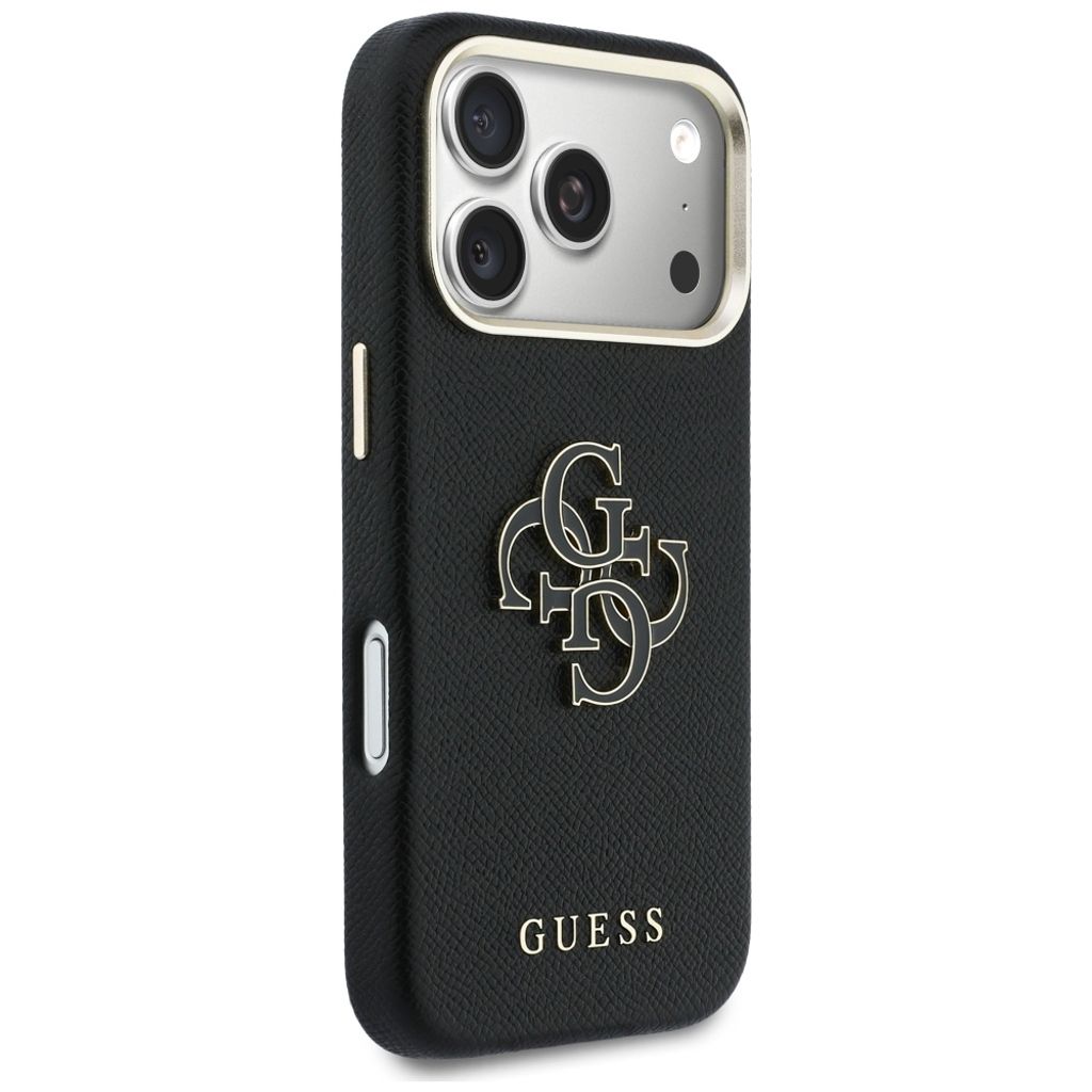 Guess FW Resin Logo -kuori till iPhone 17 Pro - Musta