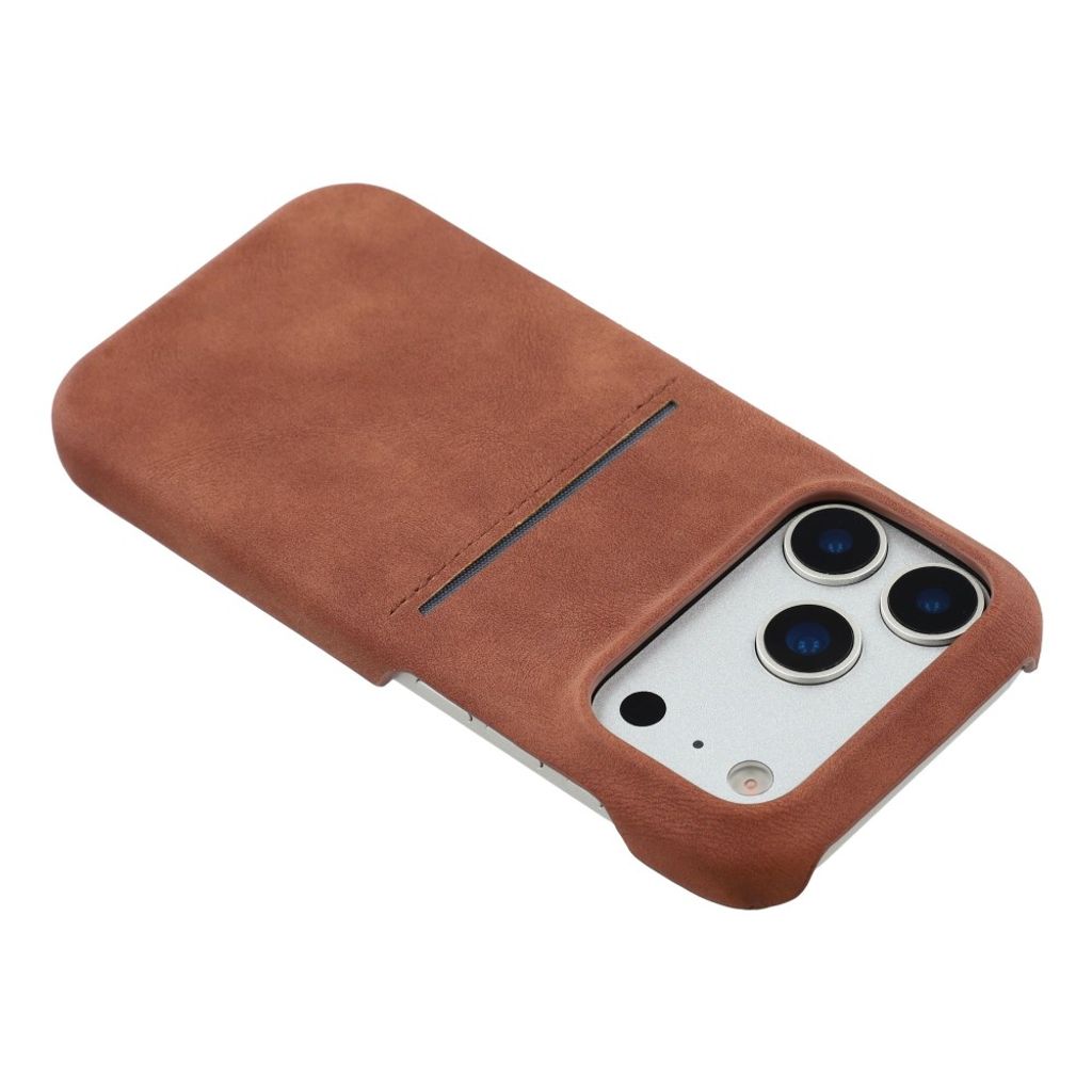 iPhone 18 Pro Max/17 Pro Max-deksel med kortspor – brunt
