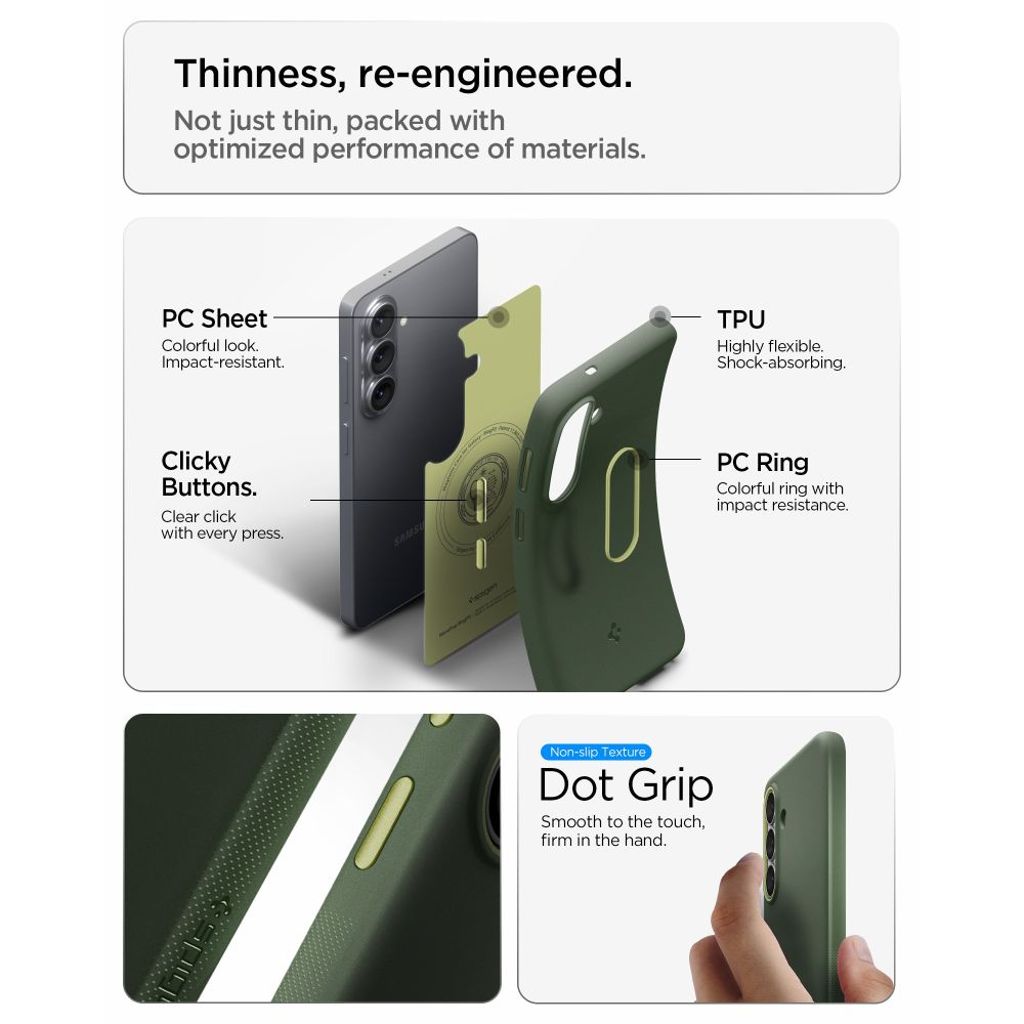 Spigen Nano Pop MagSafe Skal till Samsung Galaxy S26 - Grön