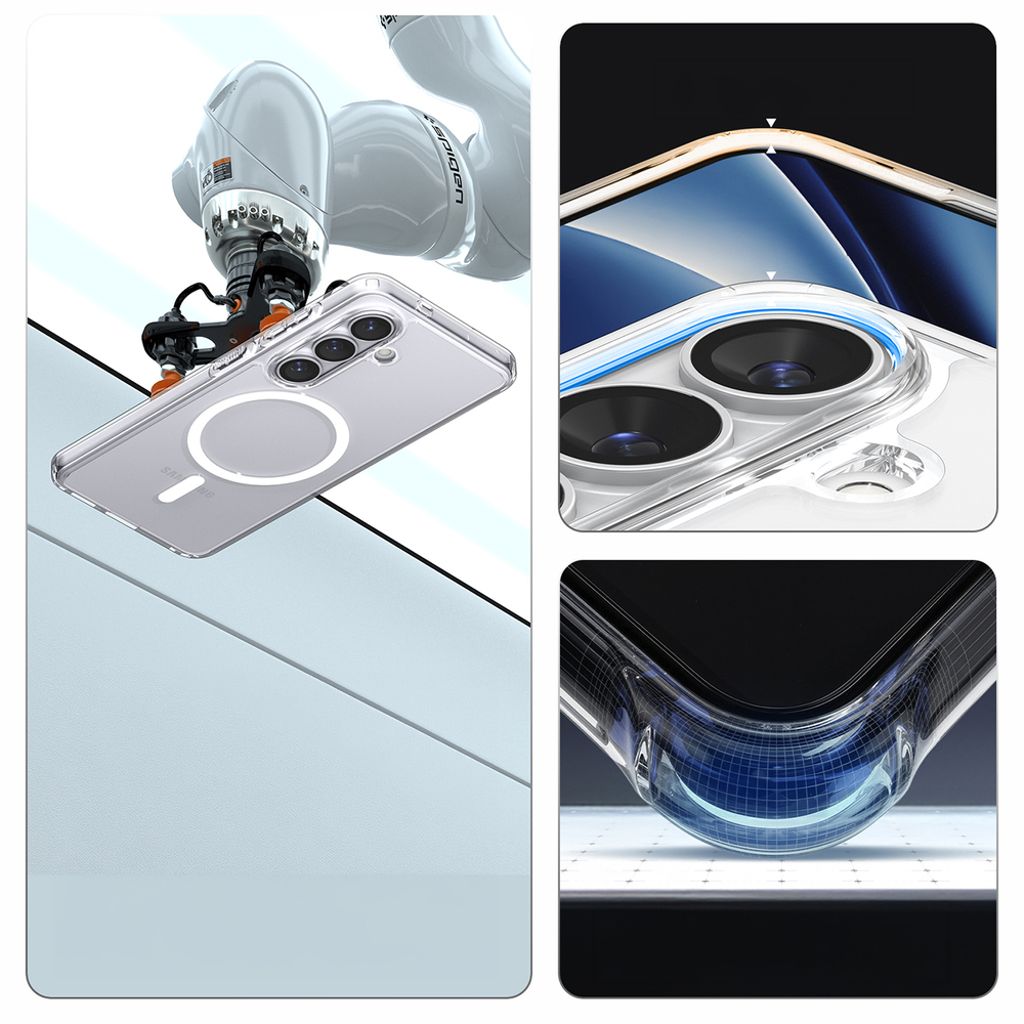 Spigen Ultra Hybrid MagSafe Skal till Samsung Galaxy S26 - Transparent/Vit