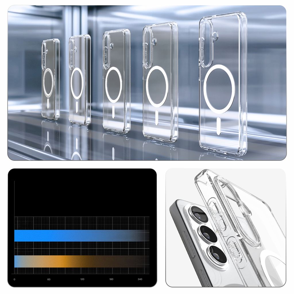 Spigen Ultra Hybrid MagSafe Skal till Samsung Galaxy S26 - Transparent/Vit