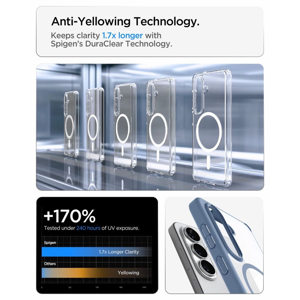 Spigen Ultra Hybrid MagSafe Skal till Samsung Galaxy S26 - Transparent Blå