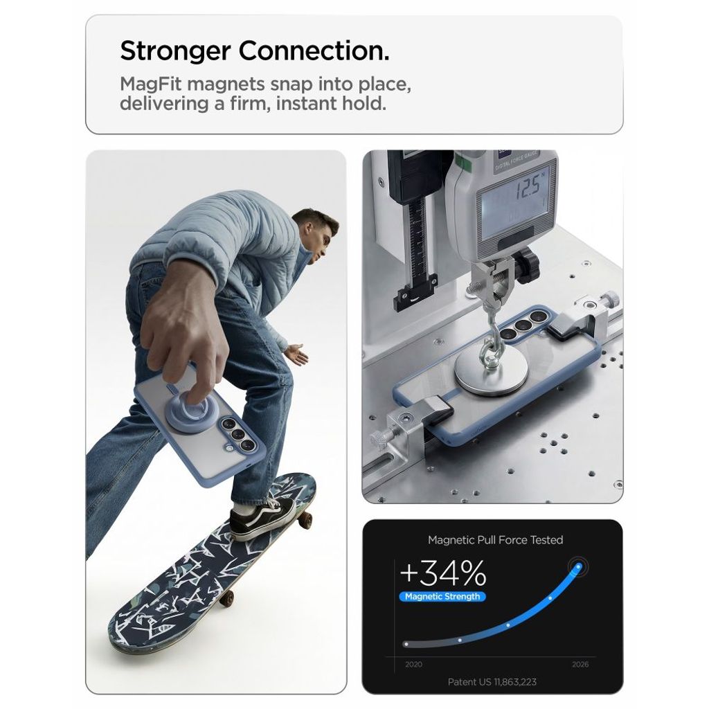 Spigen Ultra Hybrid MagSafe Skal till Samsung Galaxy S26 - Transparent Blå