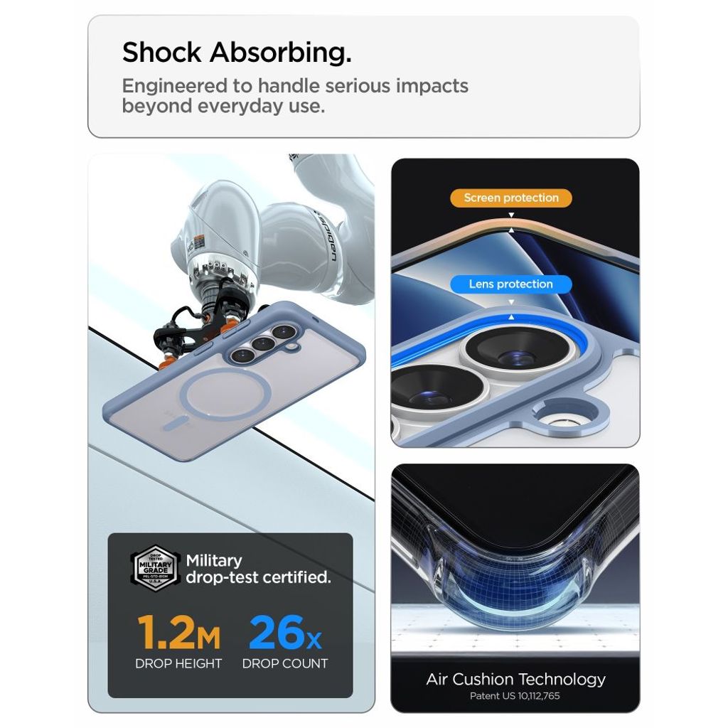 Spigen Ultra Hybrid MagSafe Skal till Samsung Galaxy S26 - Transparent Blå