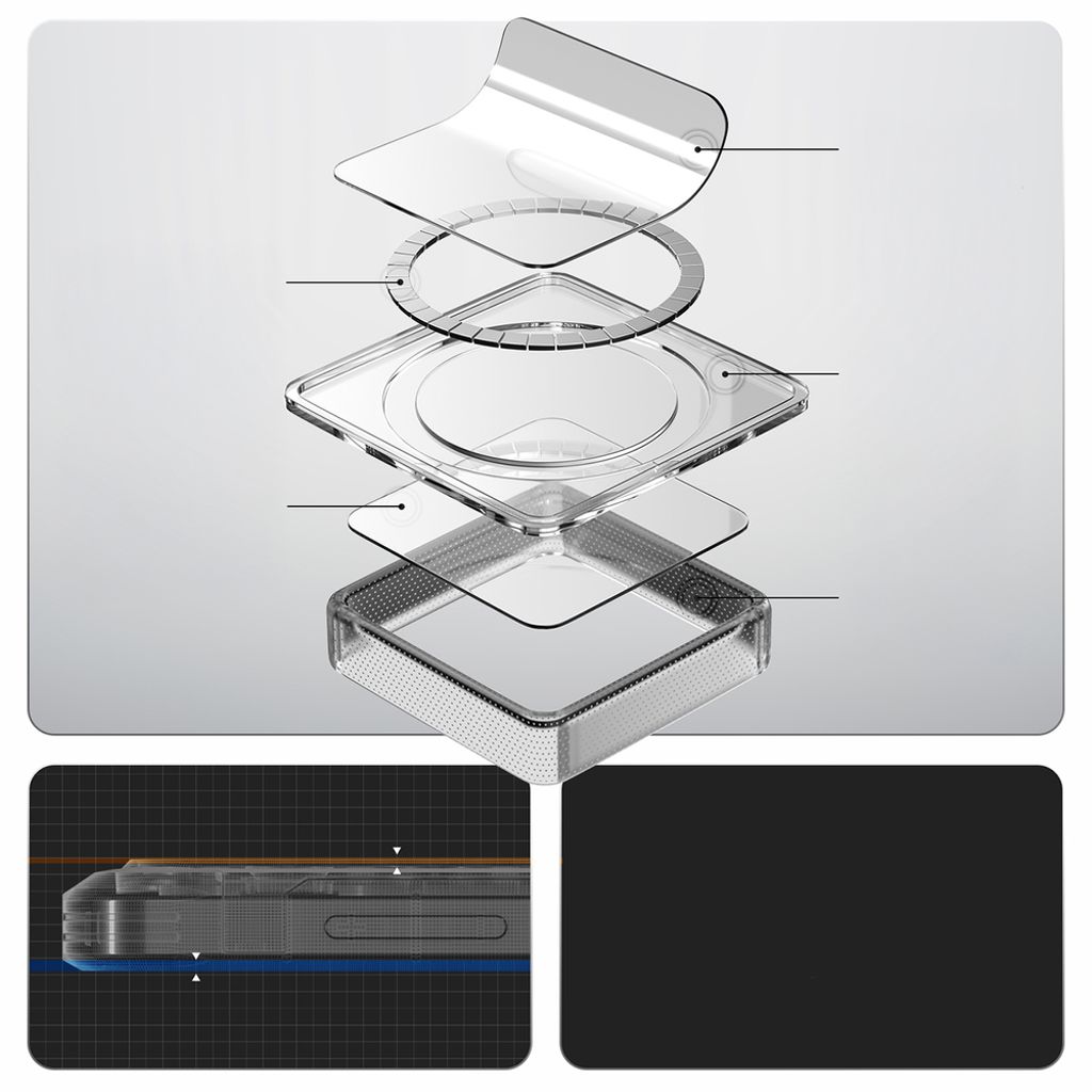 Spigen Ultra Hybrid MagSafe Skal till Samsung Galaxy S26 - Transparent Svart