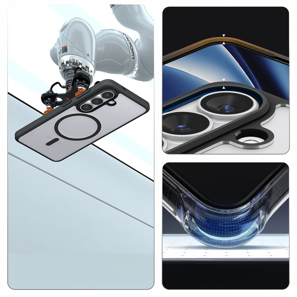 Spigen Ultra Hybrid MagSafe Skal till Samsung Galaxy S26 - Transparent Svart