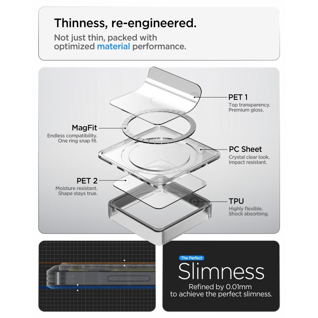Spigen Ultra Hybrid MagSafe Neo One Skal till Samsung Galaxy S26 - Transparent