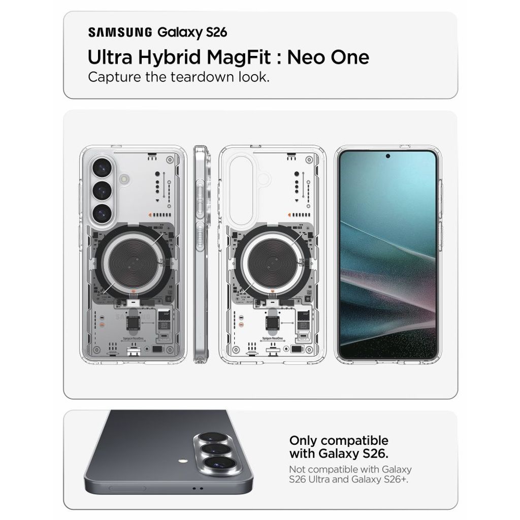 Spigen Ultra Hybrid MagSafe Neo One Skal till Samsung Galaxy S26 - Transparent