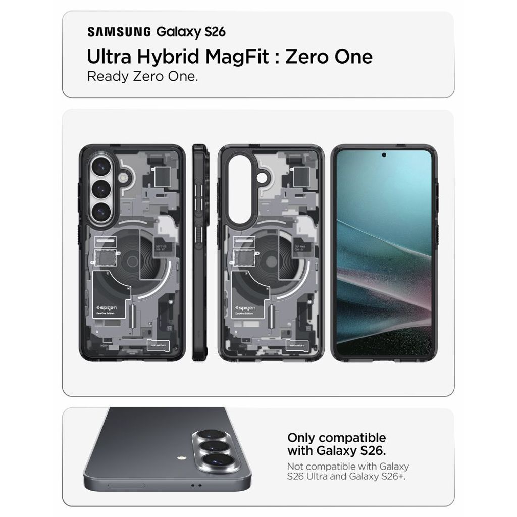 Spigen Ultra Hybrid MagSafe Zero One Skal till Samsung Galaxy S26 - Svart