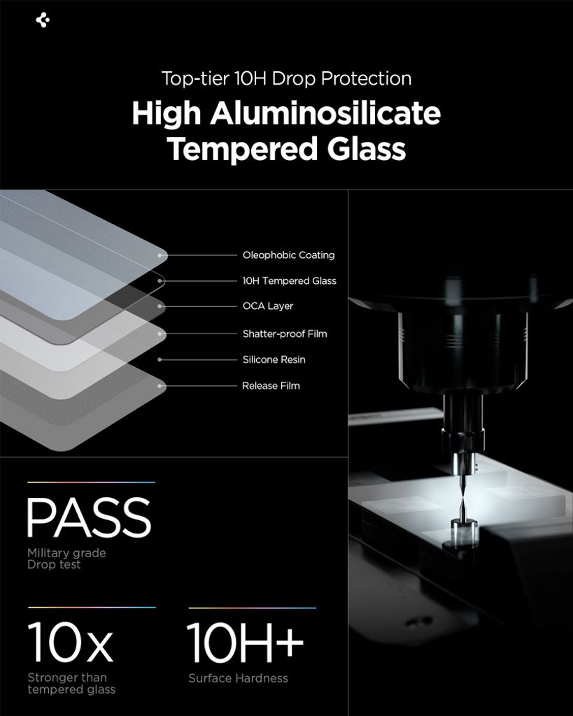 Spigen Glas.Tr Ez Fit Pro HD Privacy Skärmskydd 2-pack till Samsung Galaxy S26