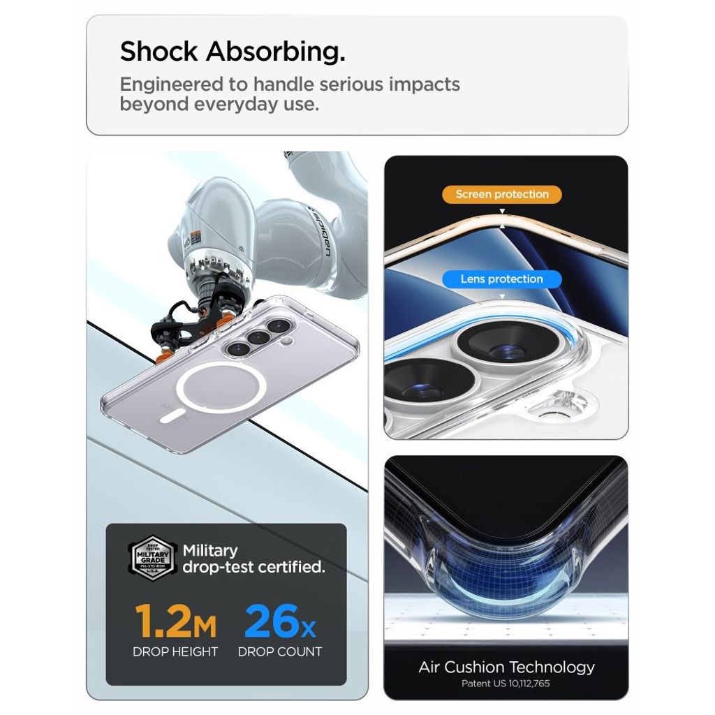 Spigen Ultra Hybrid MagSafe Skal till Samsung Galaxy S26 Plus - Transparent/Vit