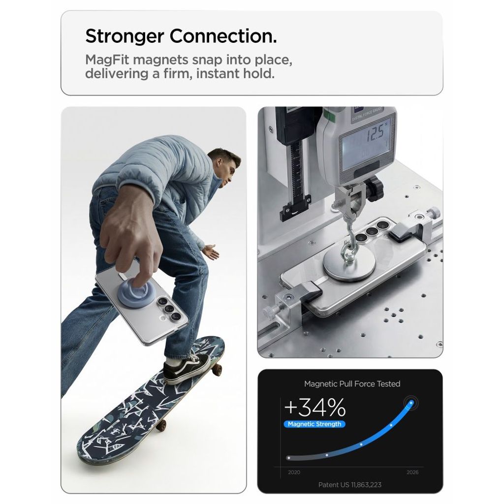 Spigen Ultra Hybrid MagSafe Skal till Samsung Galaxy S26 Plus - Transparent/Vit