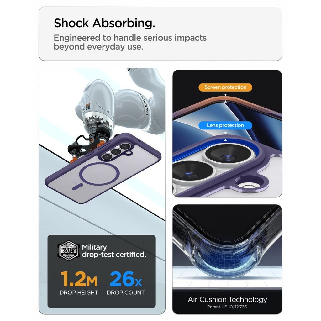 Spigen Ultra Hybrid MagSafe Kuori Samsung Galaxy S26 Plus - Läpinäkyvä Tummansininen