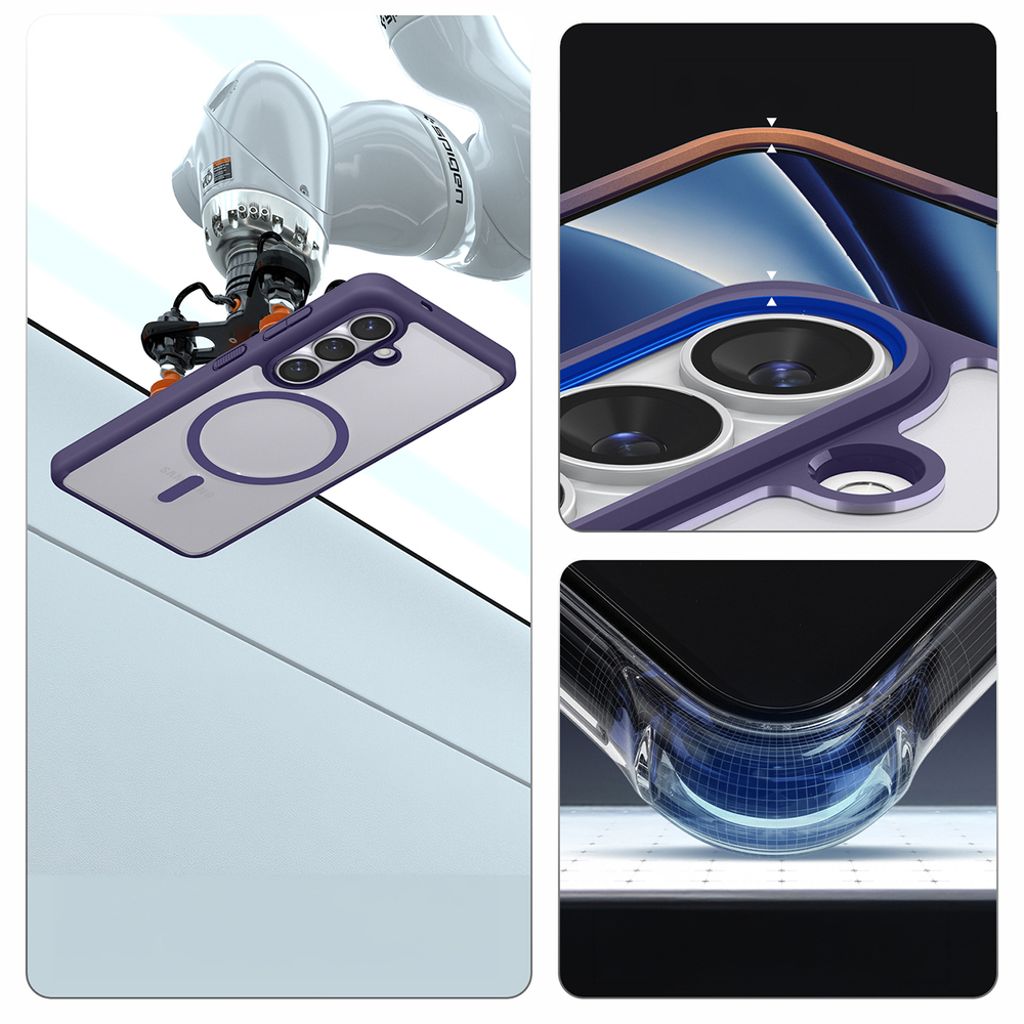 Spigen Ultra Hybrid MagSafe Kuori Samsung Galaxy S26 Plus - Läpinäkyvä Tummansininen