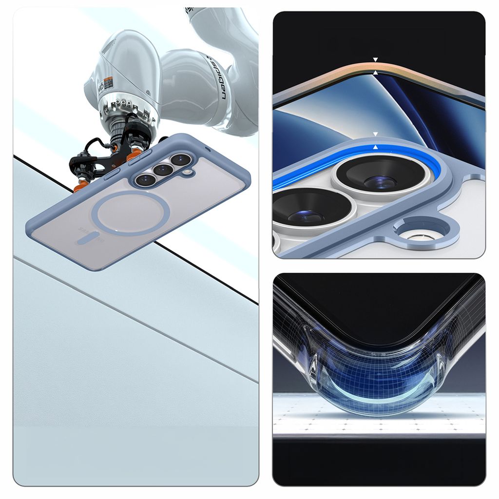 Spigen Ultra Hybrid MagSafe Skal till Samsung Galaxy S26 Plus - Transparent Blå