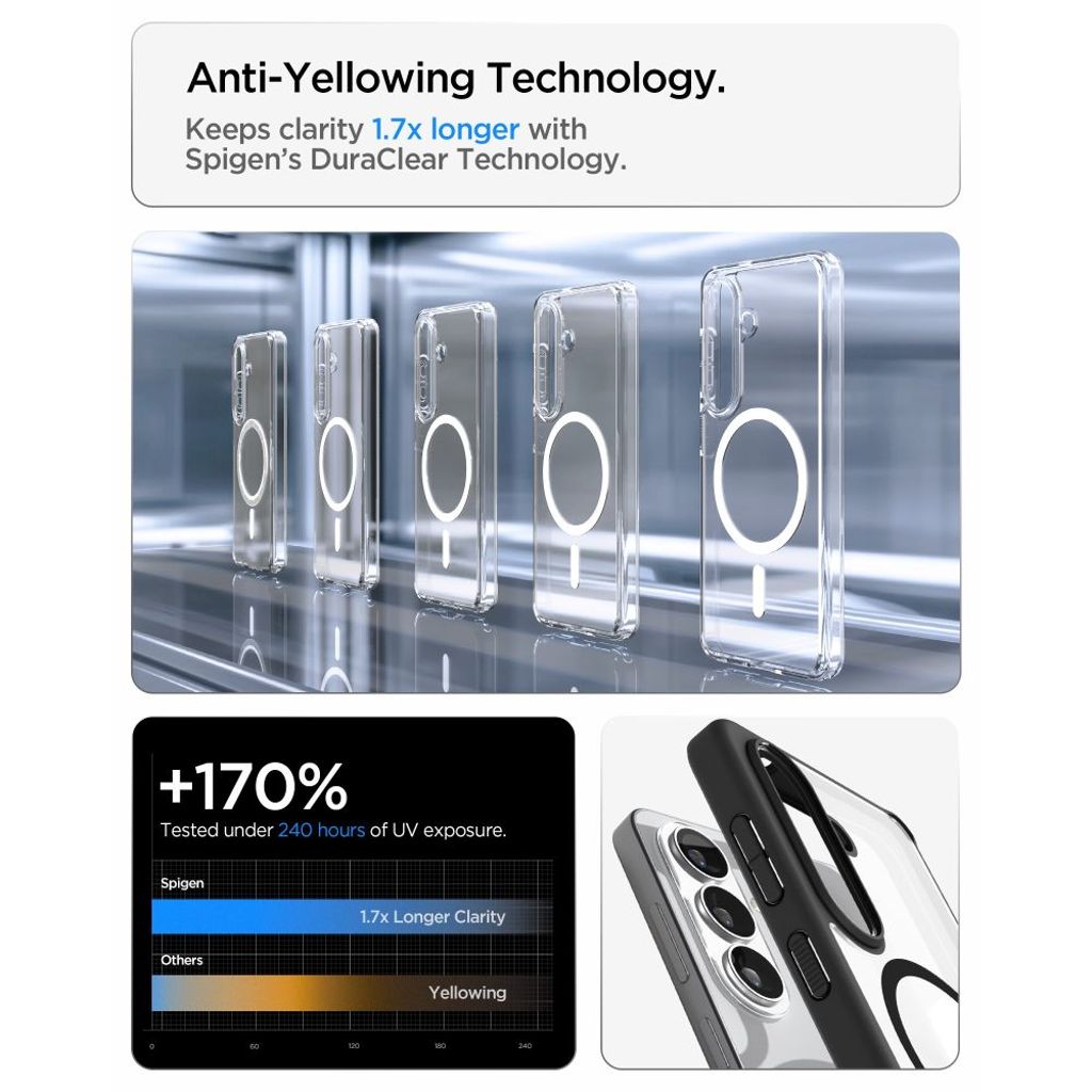 Spigen Ultra Hybrid MagSafe Skal Samsung Galaxy S26 Plus - Transparent Svart