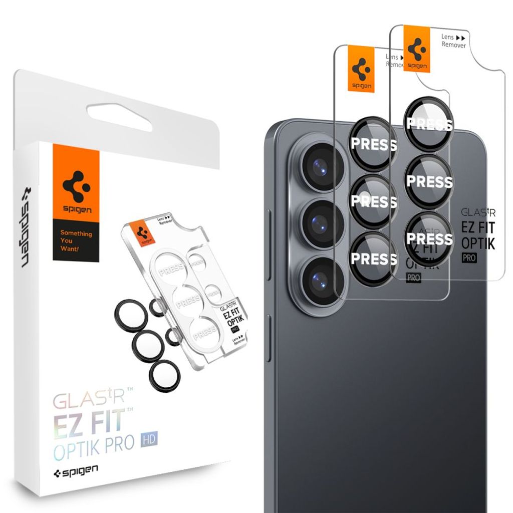 Spigen Glas.Tr Ez Fit Optik Pro HD 2-pack Linsskydd Samsung Galaxy S26 Plus