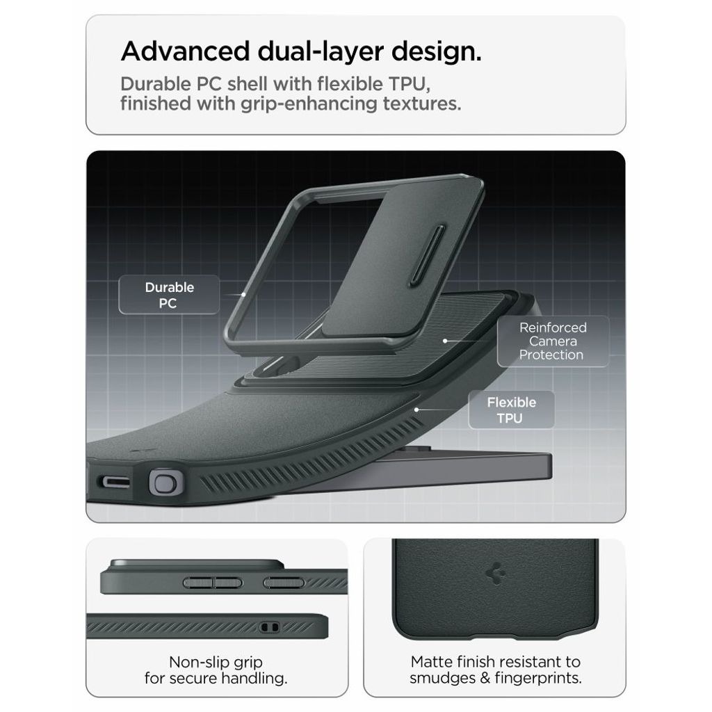 Spigen Optik Armor Skal till Samsung Galaxy S26 Ultra - Grön