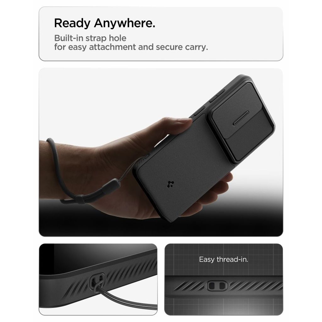 Spigen Optik Armor Kuori Samsung Galaxy S26 Ultra - Musta