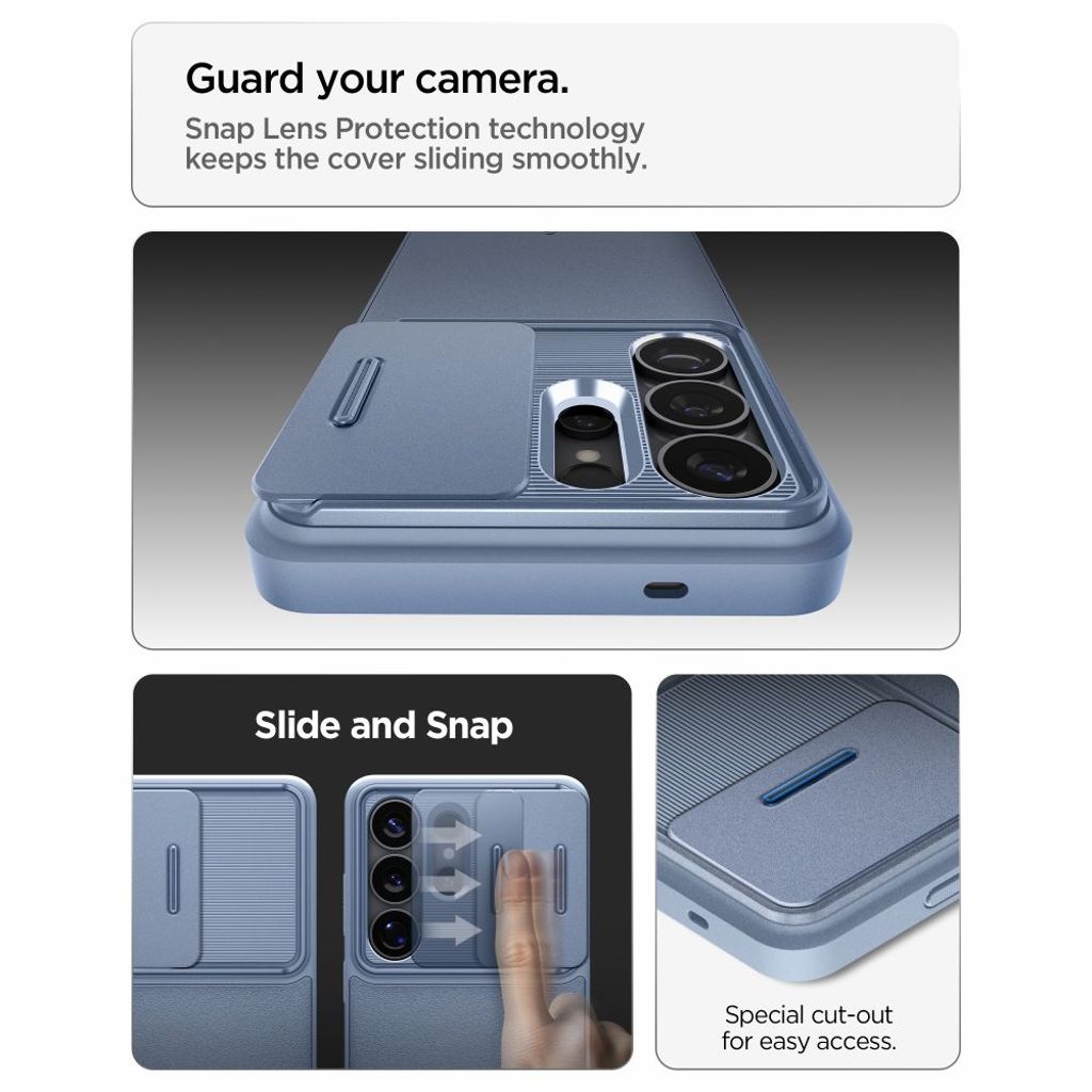 Spigen Optik Armor Deksel til Samsung Galaxy S26 Ultra - Blå