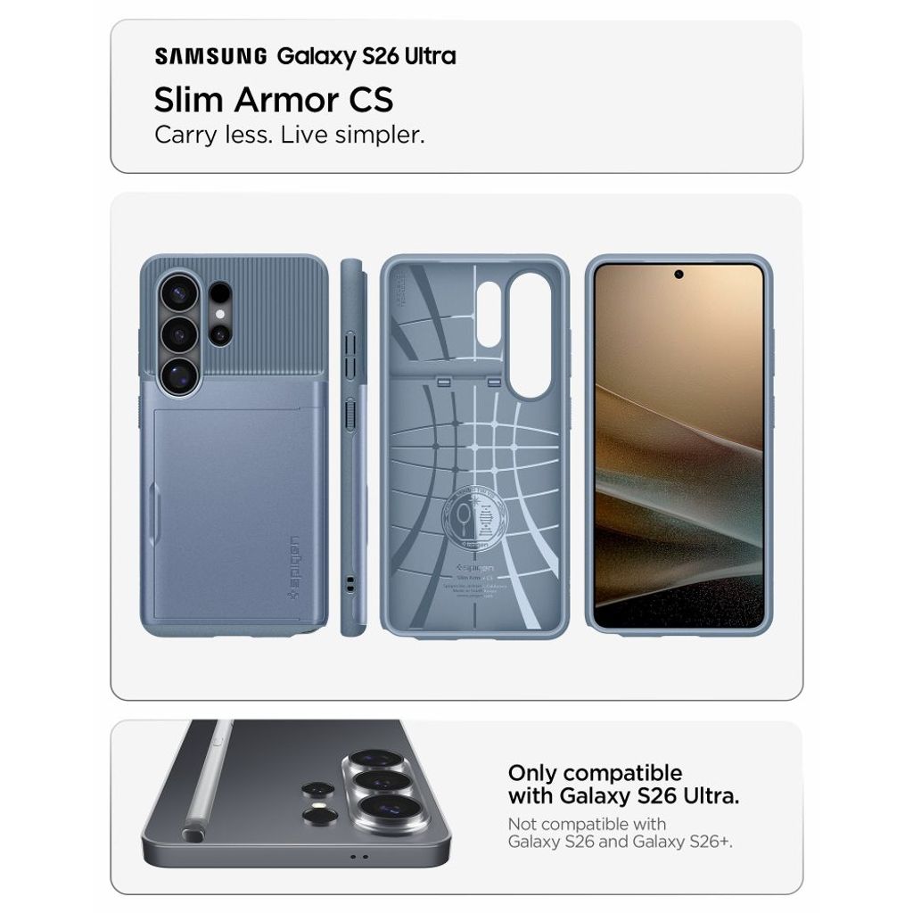 Spigen Slim Armor CS Skal till Samsung Galaxy S26 Ultra - Blå