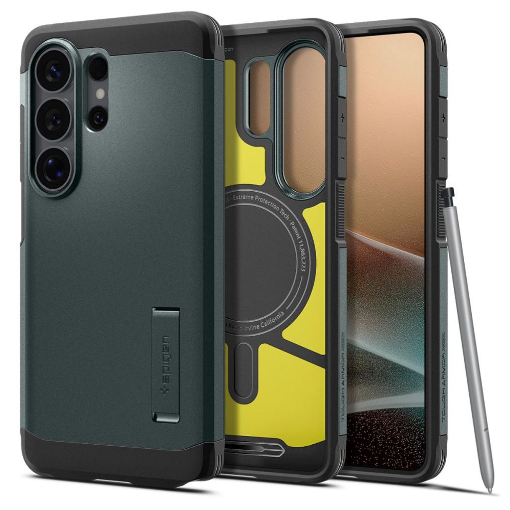 Spigen Tough Armor MagSafe Skal till Samsung Galaxy S26 Ultra - Grön