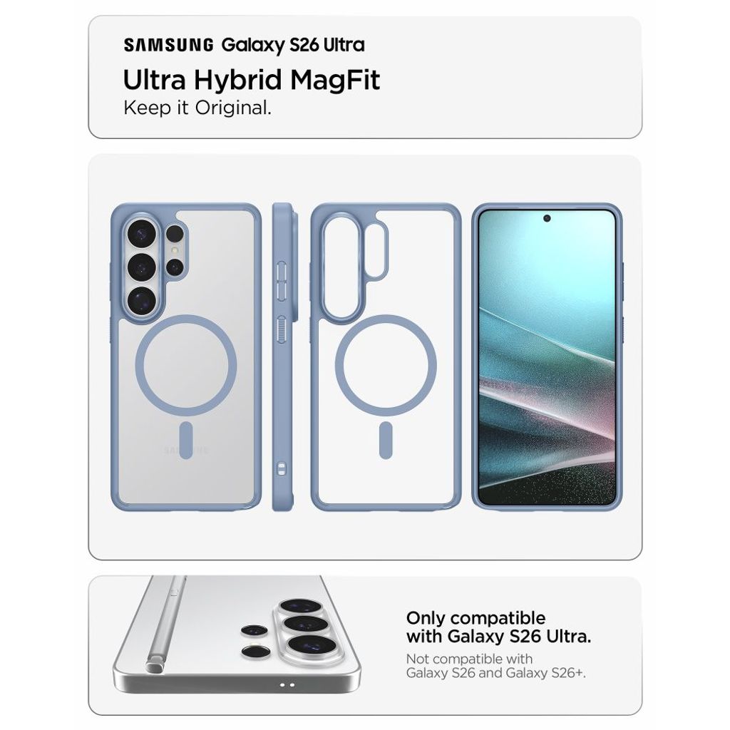 Spigen Ultra Hybrid MagSafe Skal till Samsung Galaxy S26 Ultra - Blå
