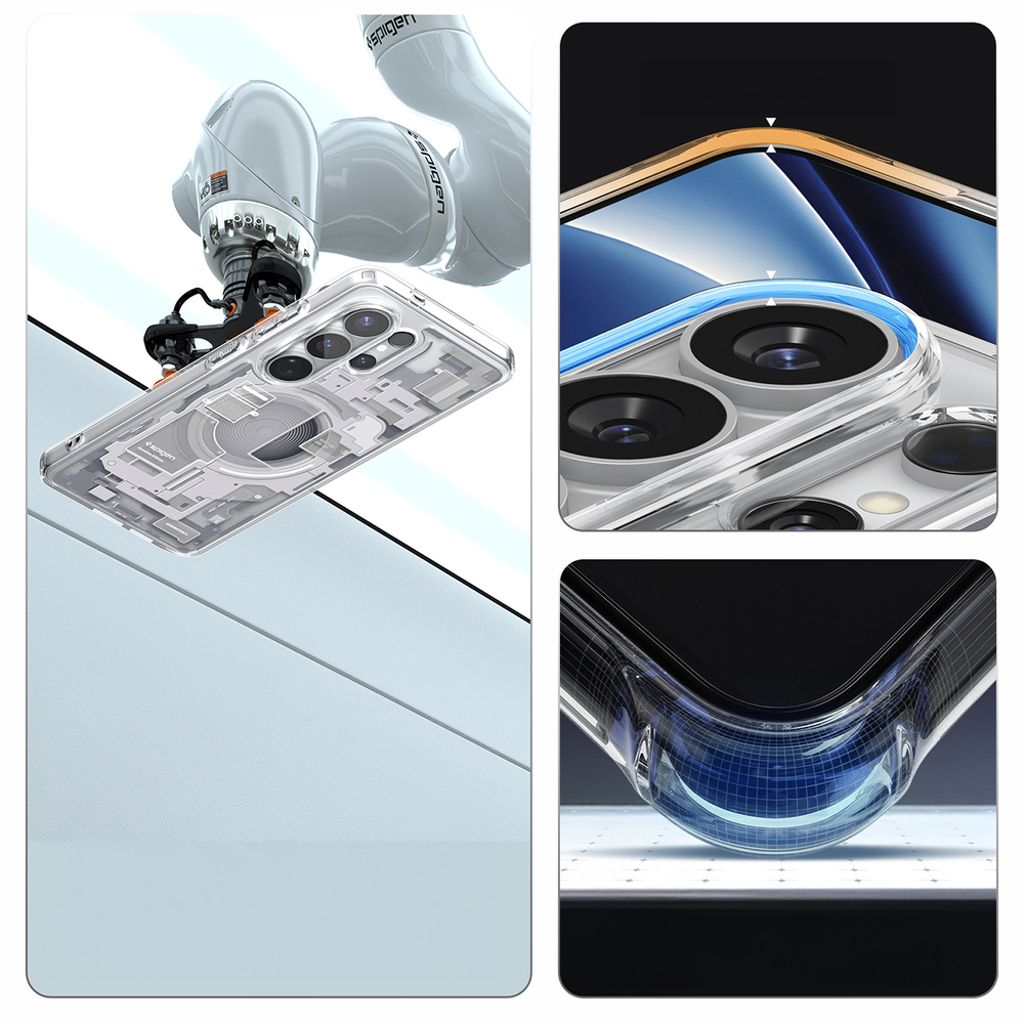 Spigen Ultra Hybrid MagSafe Zero One Kuori Samsung Galaxy S26 Ultra - Läpinäkyvä/valkoinen