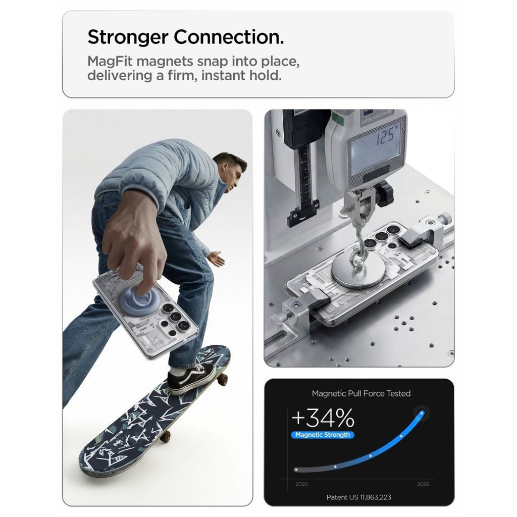 Spigen Ultra Hybrid MagSafe Zero One Kuori Samsung Galaxy S26 Ultra - Läpinäkyvä/valkoinen