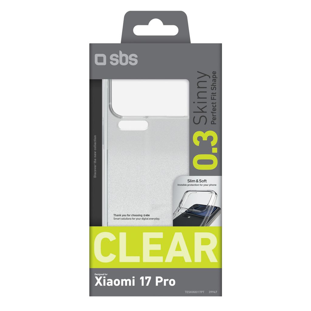 SBS Skinny -kuori Xiaomi 17 Pro - Läpinäkyvä