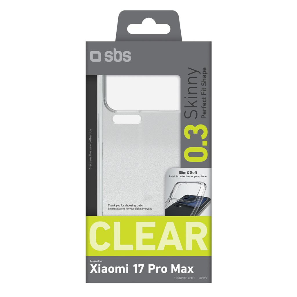 SBS Skinny -kuori Xiaomi 17 Pro Max - Läpinäkyvä