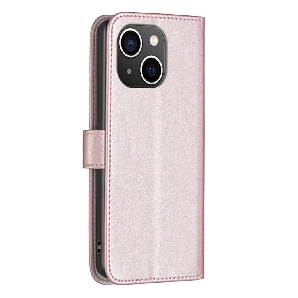 BINFEN COLOR iPhone 15 Wallet Cover Stand – Rose Gold