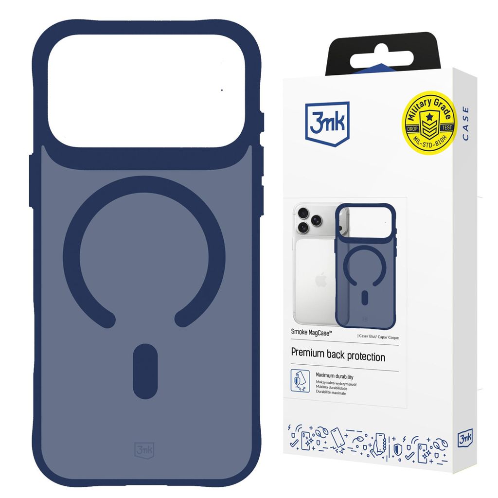 3mk Smoke MagSafe Cover till iPhone 17 Pro Max - Blå