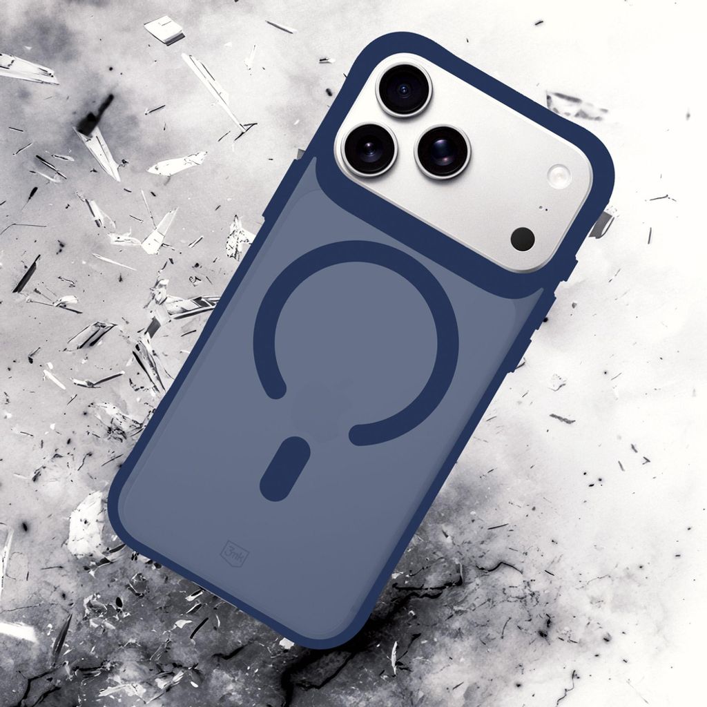 3mk Smoke MagSafe Cover till iPhone 17 Pro Max - Blå