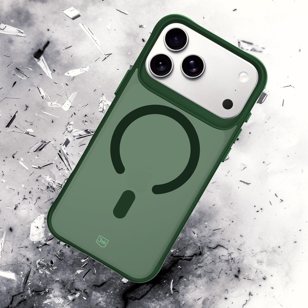 3mk Smoke MagSafe Cover till iPhone 17 Pro - Grøn
