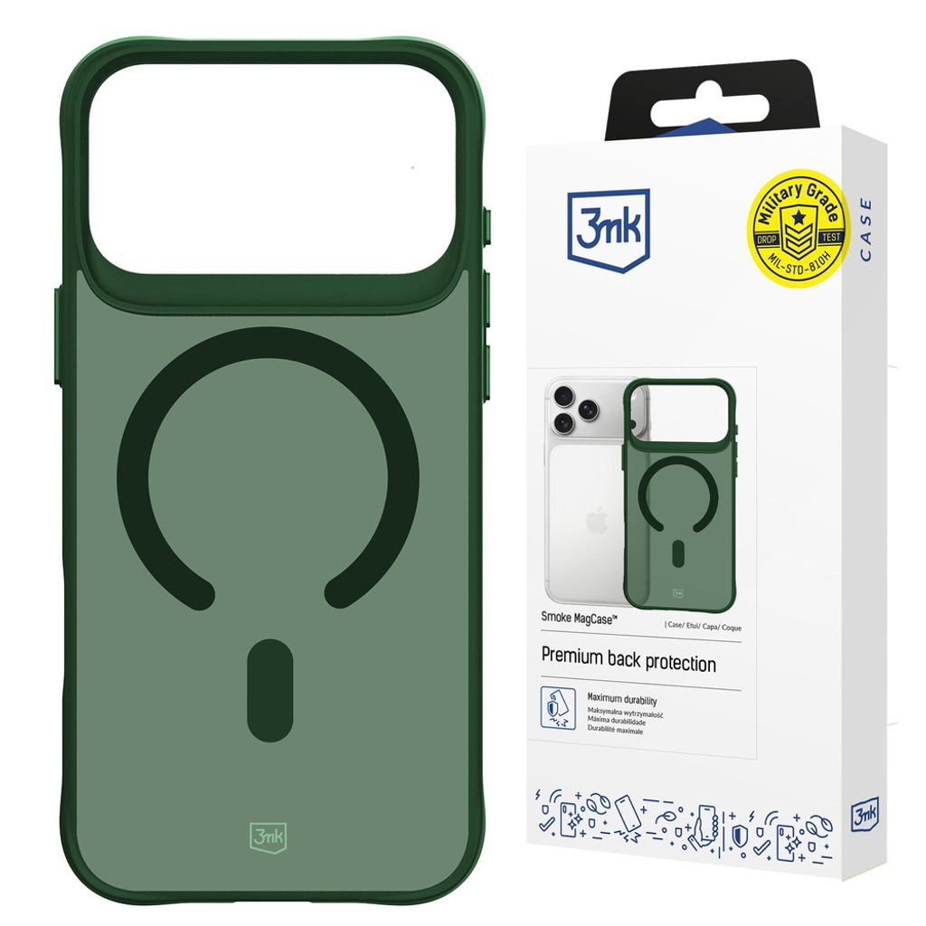 3mk Smoke MagSafe Cover till iPhone 17 Pro - Grøn