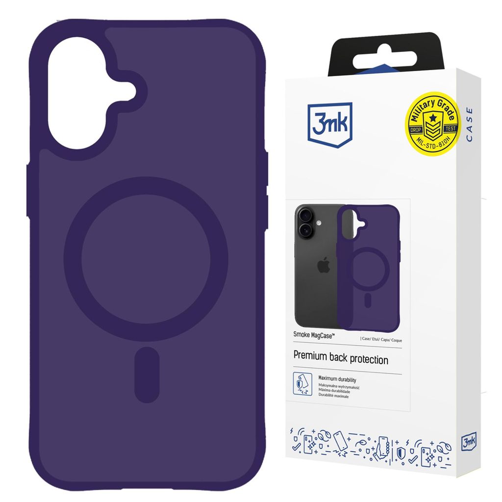 3mk Smoke MagSafe Cover till iPhone 17 - Lilla
