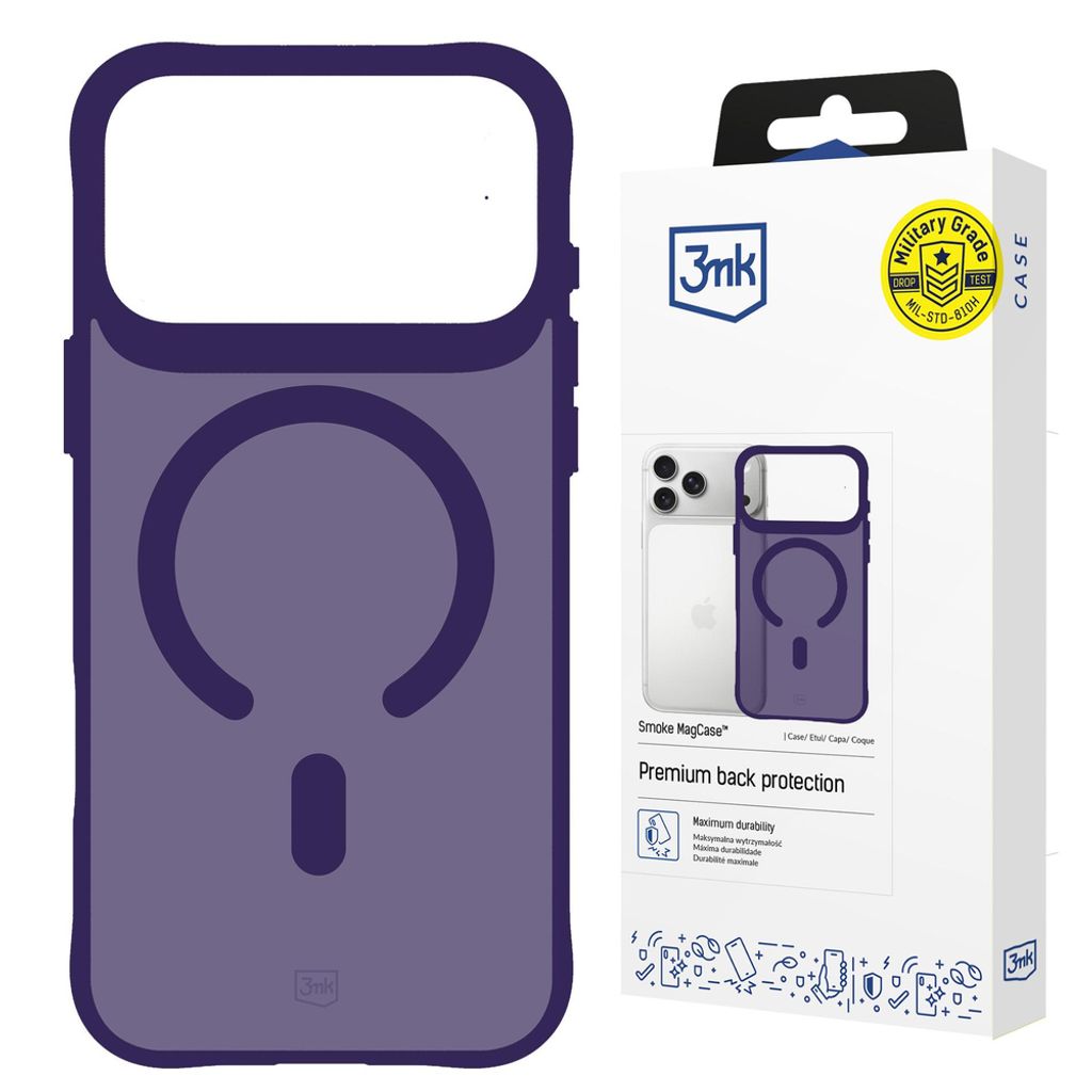 3mk Smoke MagSafe Cover till iPhone 17 Pro Max - Lilla