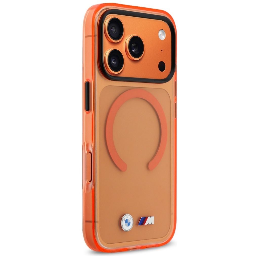 BMW M IML Metal Logos MagSafe -kuori till iPhone 17 Pro Max - Oranssi