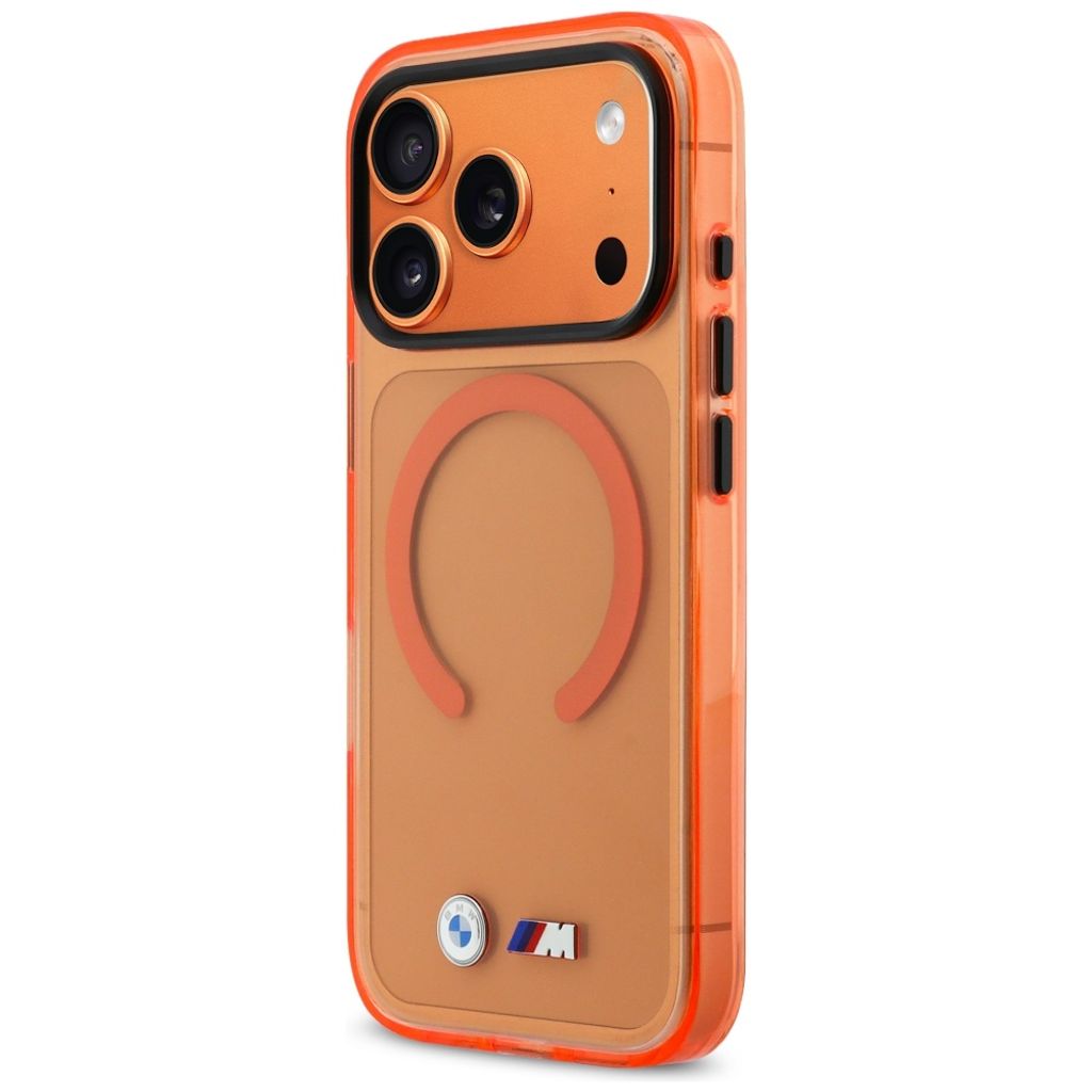 BMW M IML Metal Logos MagSafe -kuori till iPhone 17 Pro Max - Oranssi