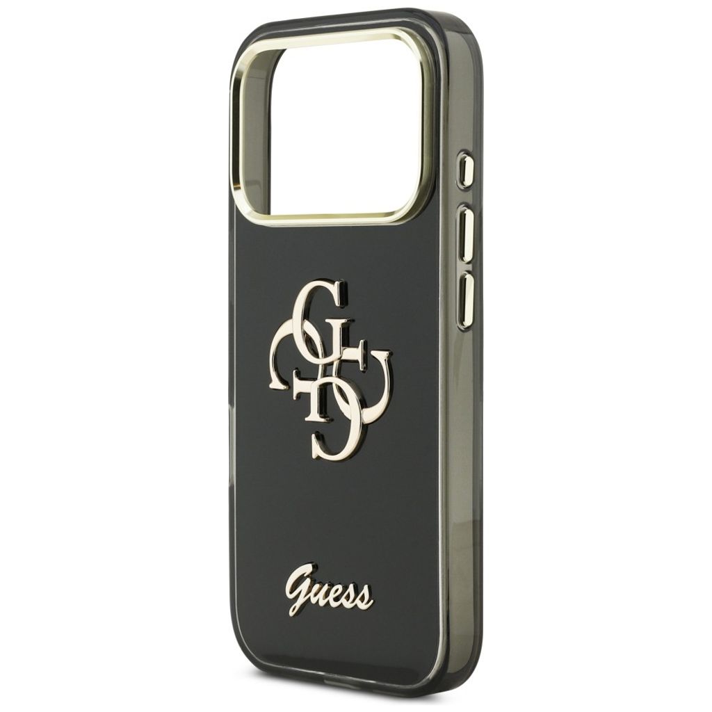 Guess 4G Script Metal -kuori till iPhone 17 Pro - Musta