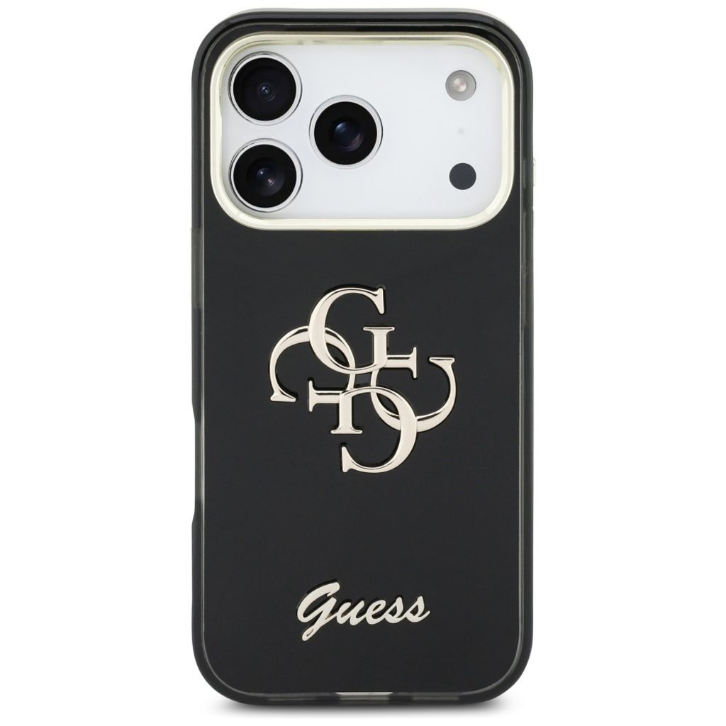 Guess 4G Script Metal -kuori till iPhone 17 Pro - Musta