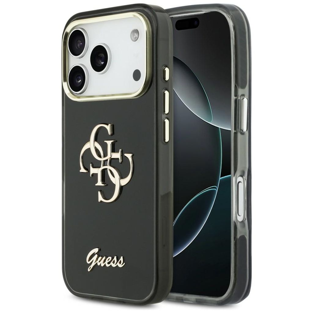 Guess 4G Script Metal -kuori till iPhone 17 Pro - Musta