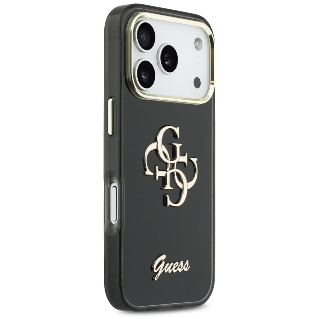 Guess 4G Script Metal -kuori till iPhone 17 Pro - Musta