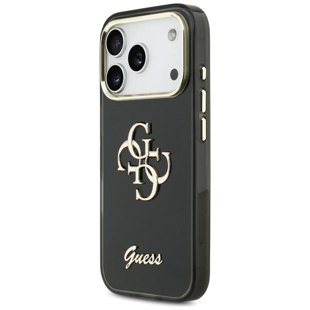Guess 4G Script Metal -kuori till iPhone 17 Pro - Musta