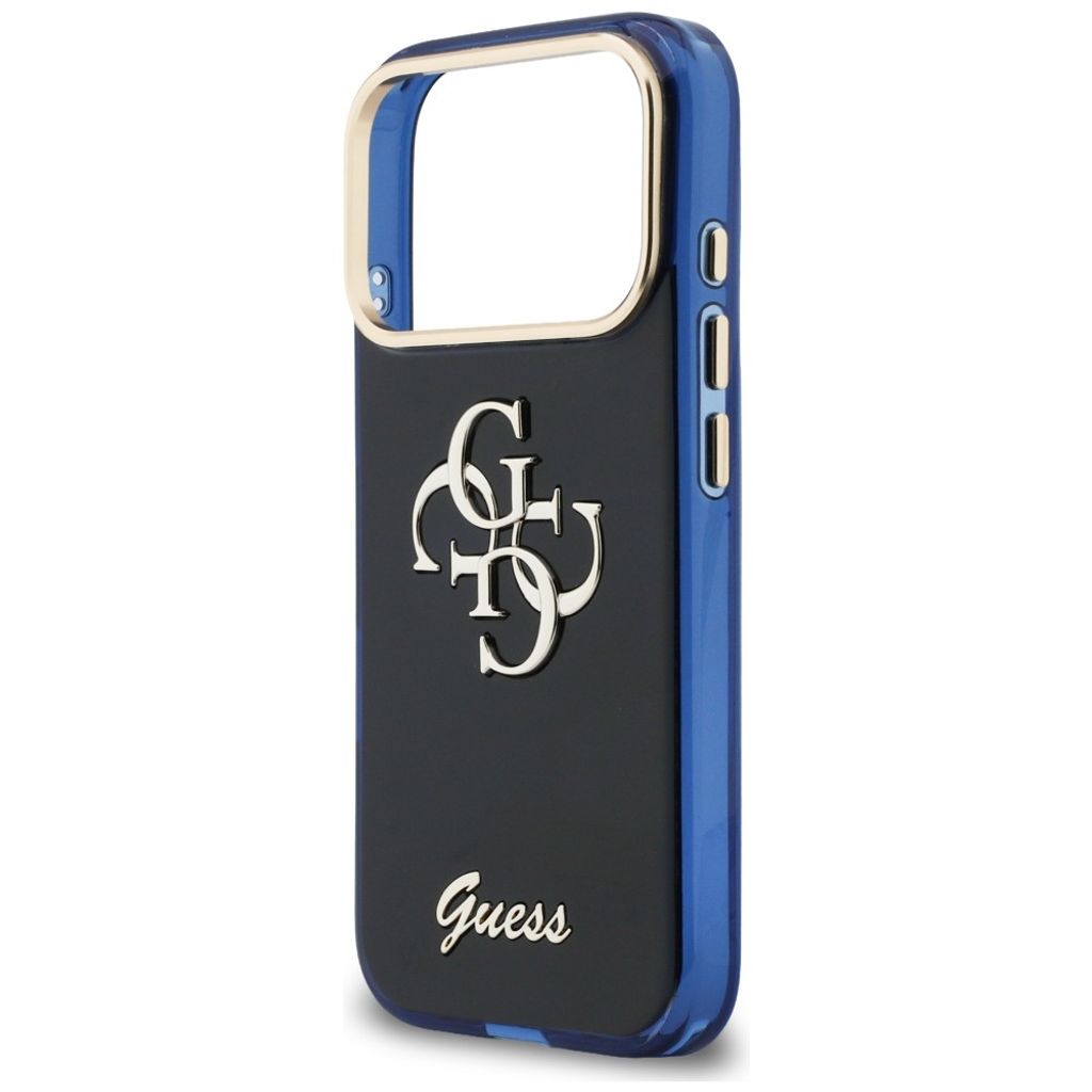 Guess 4G Script Metal -kuori till iPhone 17 Pro - Sininen