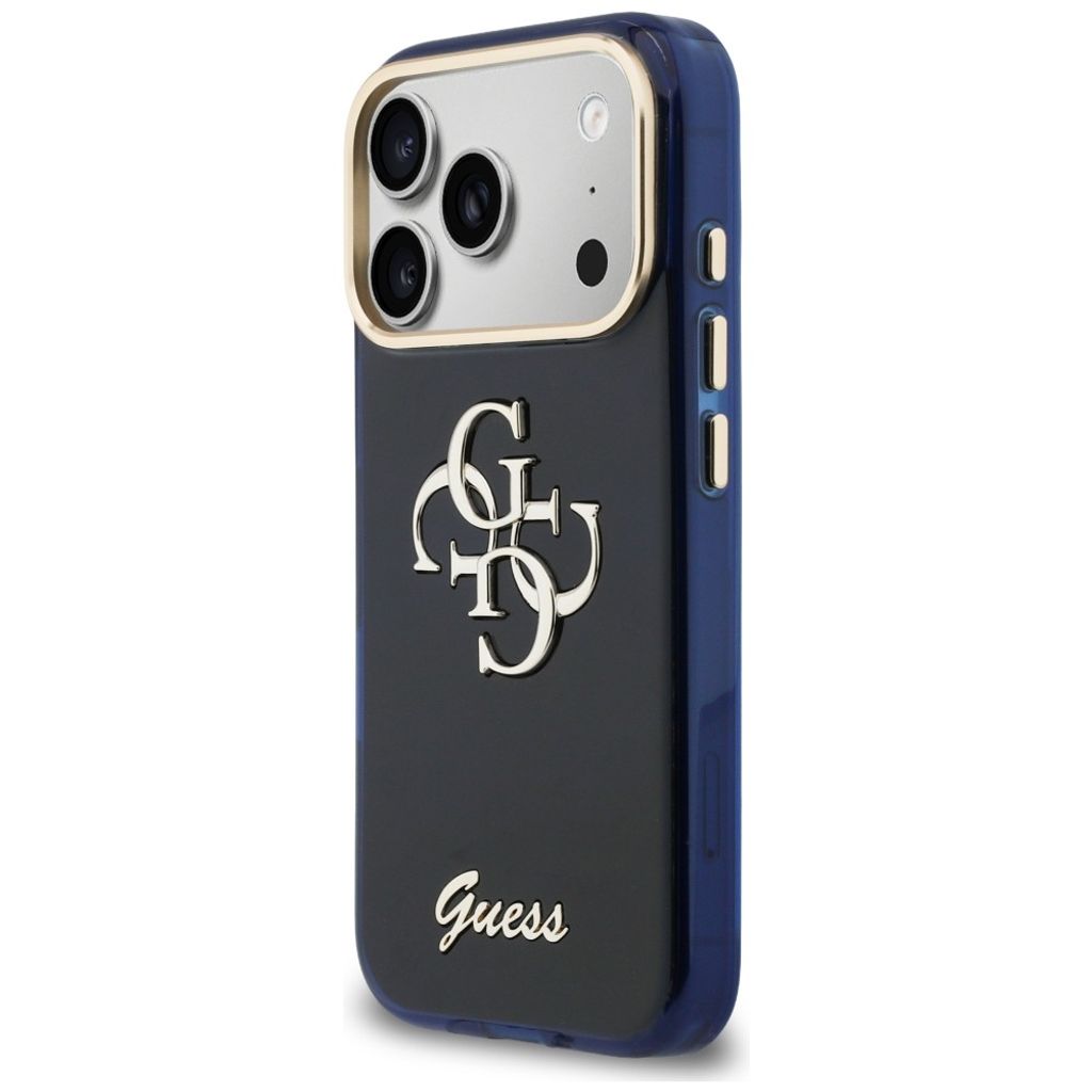 Guess 4G Script Metal -kuori till iPhone 17 Pro - Sininen