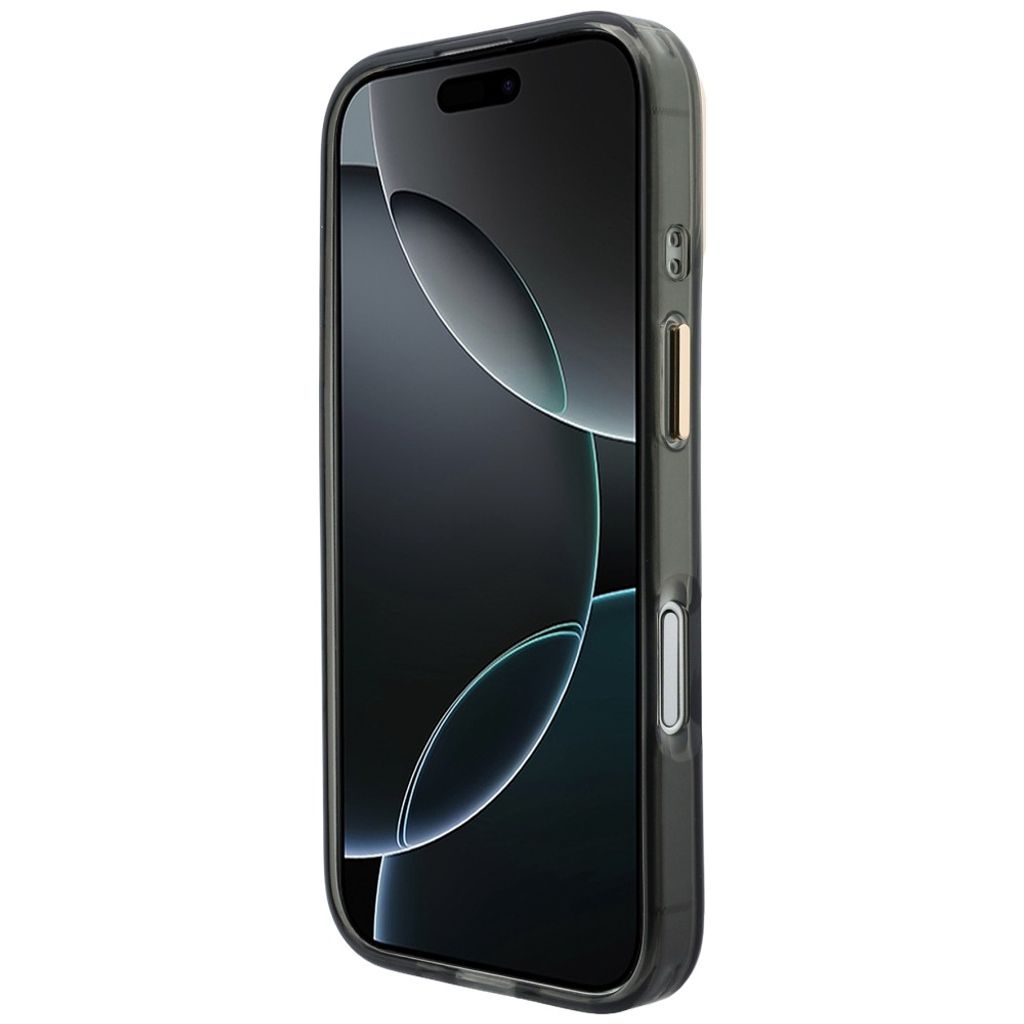 Guess IML Script Metal MagSafe -kuori till iPhone 17 - Musta