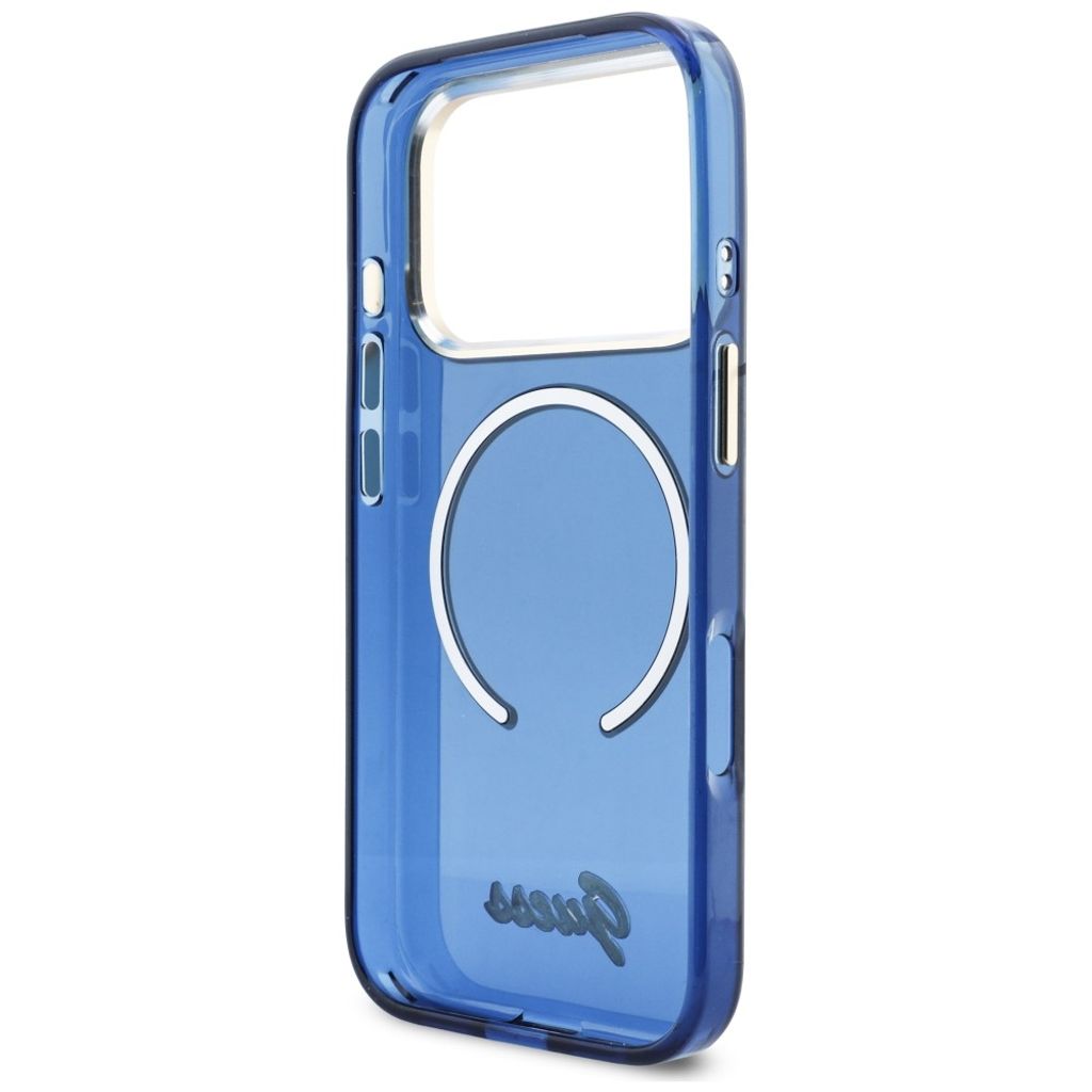 Guess IML Script Metal MagSafe -kuori till iPhone 17 Pro - Sininen